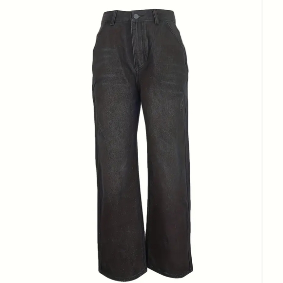 Retro Style Loose Fit Straight Jeans - Picture 1 of 5